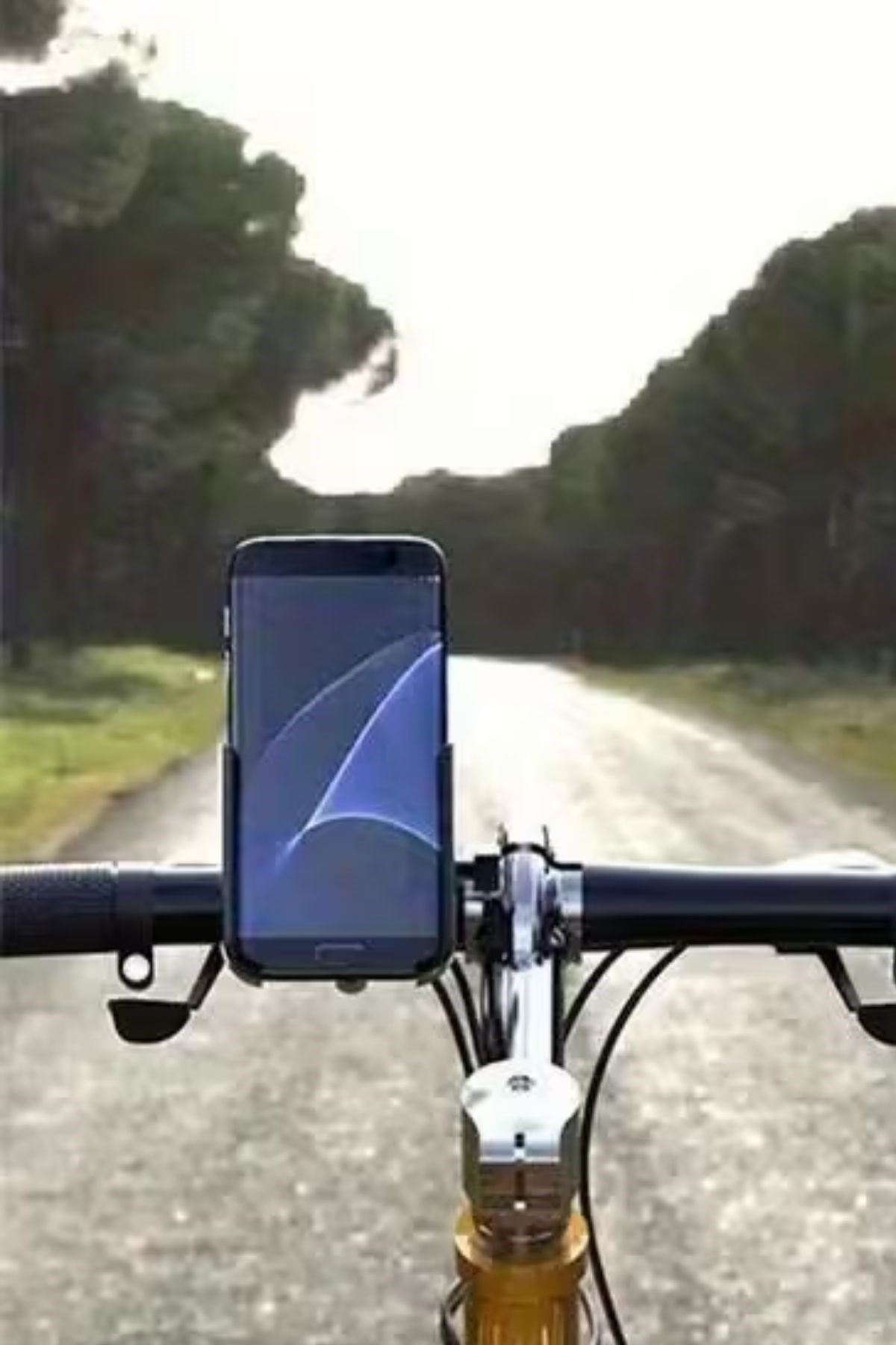 Motosiklet Gidon Telefon Tutucu–360° Döner, Kaymaz Sabitleme Sistemli, Sarsıntı Önleyici Telefon Tutucu Aparat