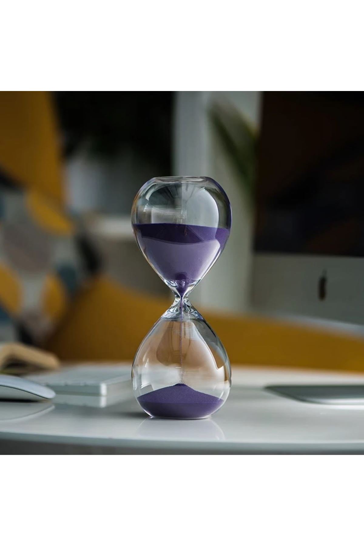Masaüstü Cam Kum Saati – Estetik Tasarım, Dekoratif Zaman Ölçüm Aleti