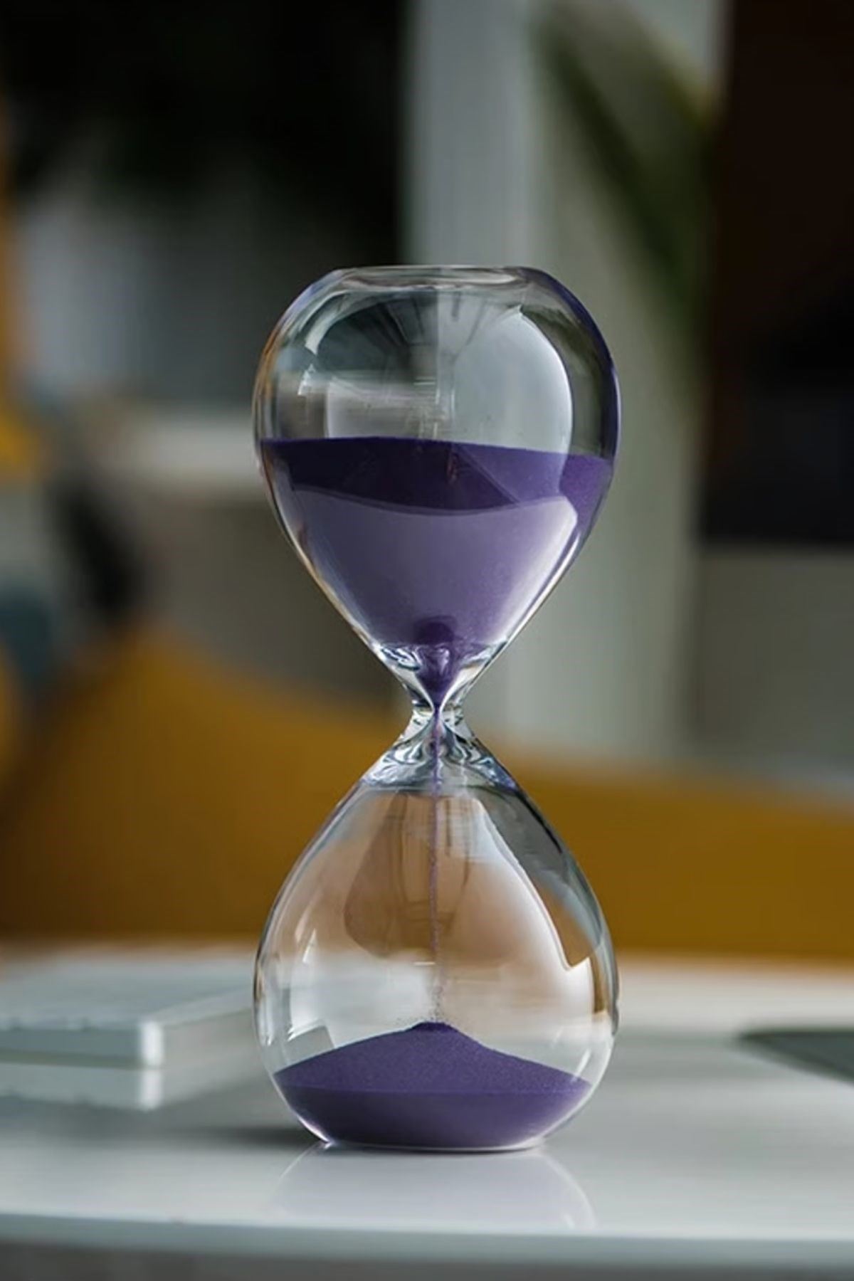 Masaüstü Cam Kum Saati – Estetik Tasarım, Dekoratif Zaman Ölçüm Aleti