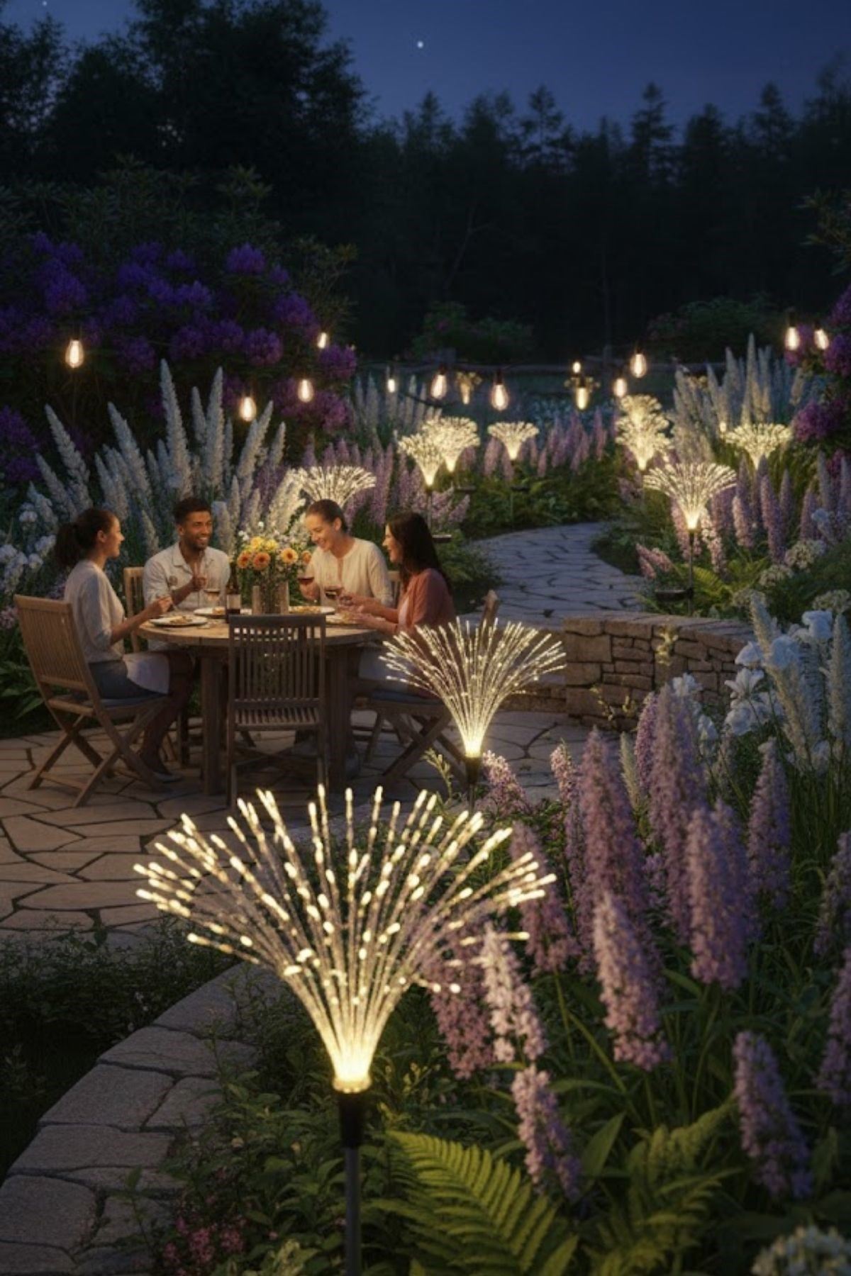 2 Adet Saçak Model Solar Bahçe Lambası – Güneş Enerjili LED Dış Mekan Aydınlatma, Otomatik Sensörlü Dekoratif Işık