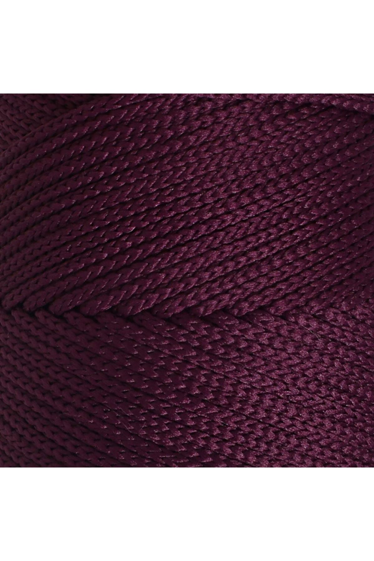 Loren Polyester Soft Macrame Patlıcan Moru El Örgü İpi - LM038 - 34443