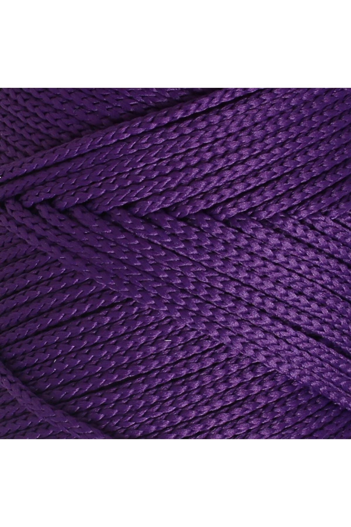 Loren Polyester Soft Macrame Koyu Mor El Örgü İpi - LM037 - 34442