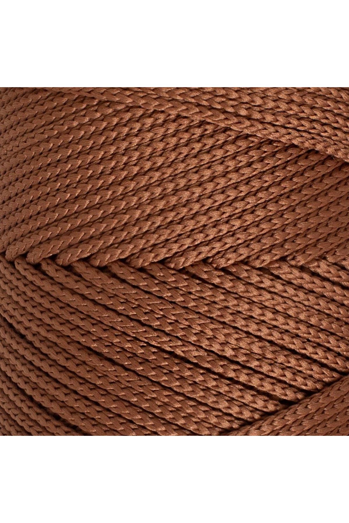 Loren Polyester Soft Macrame Kahverengi El Örgü İpi - LM033 - 34439