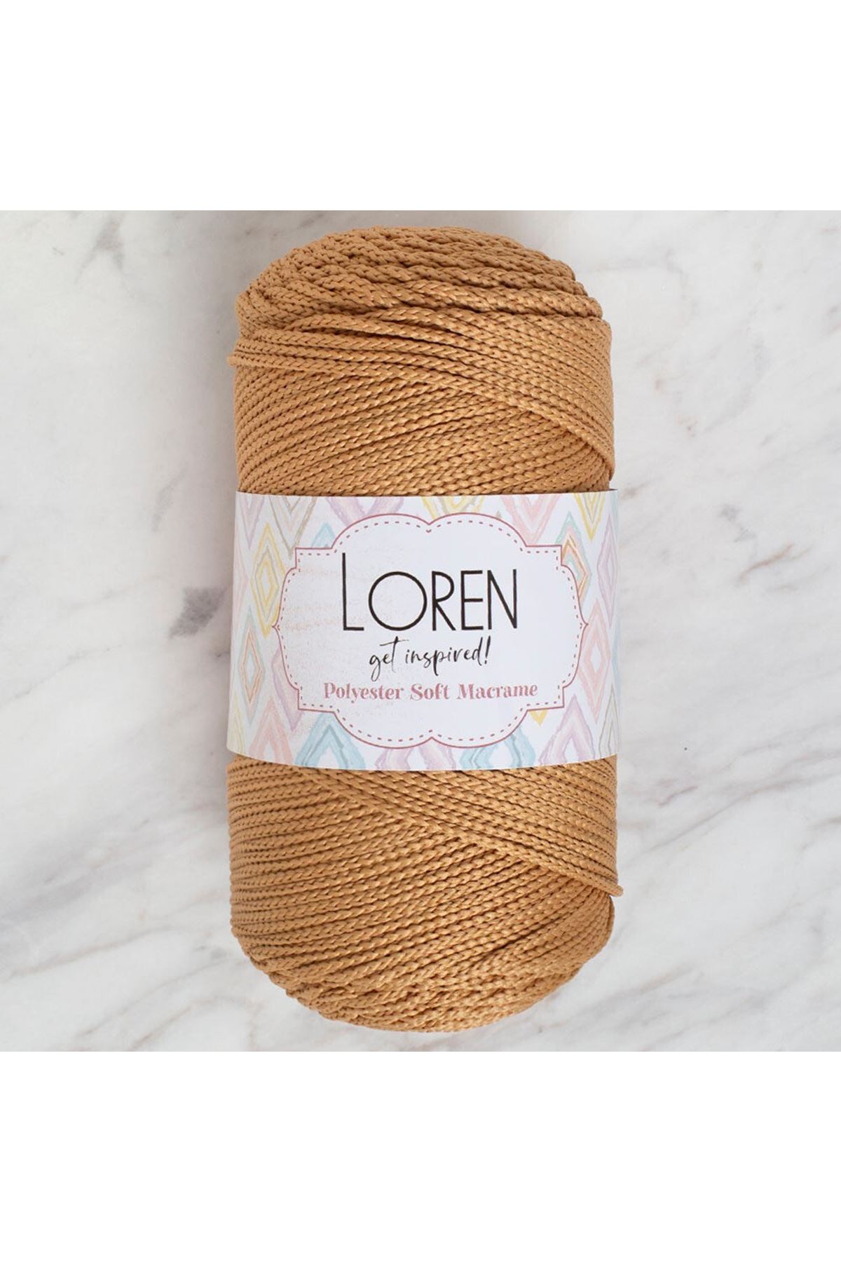 Loren Polyester Soft Macrame Bej El Örgü İpi - LM031 - 34437