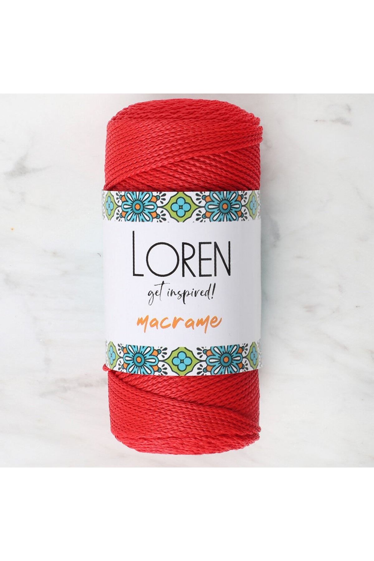 Loren Macrame Kırmızı El Örgü İpi - RM 0100 - 34334