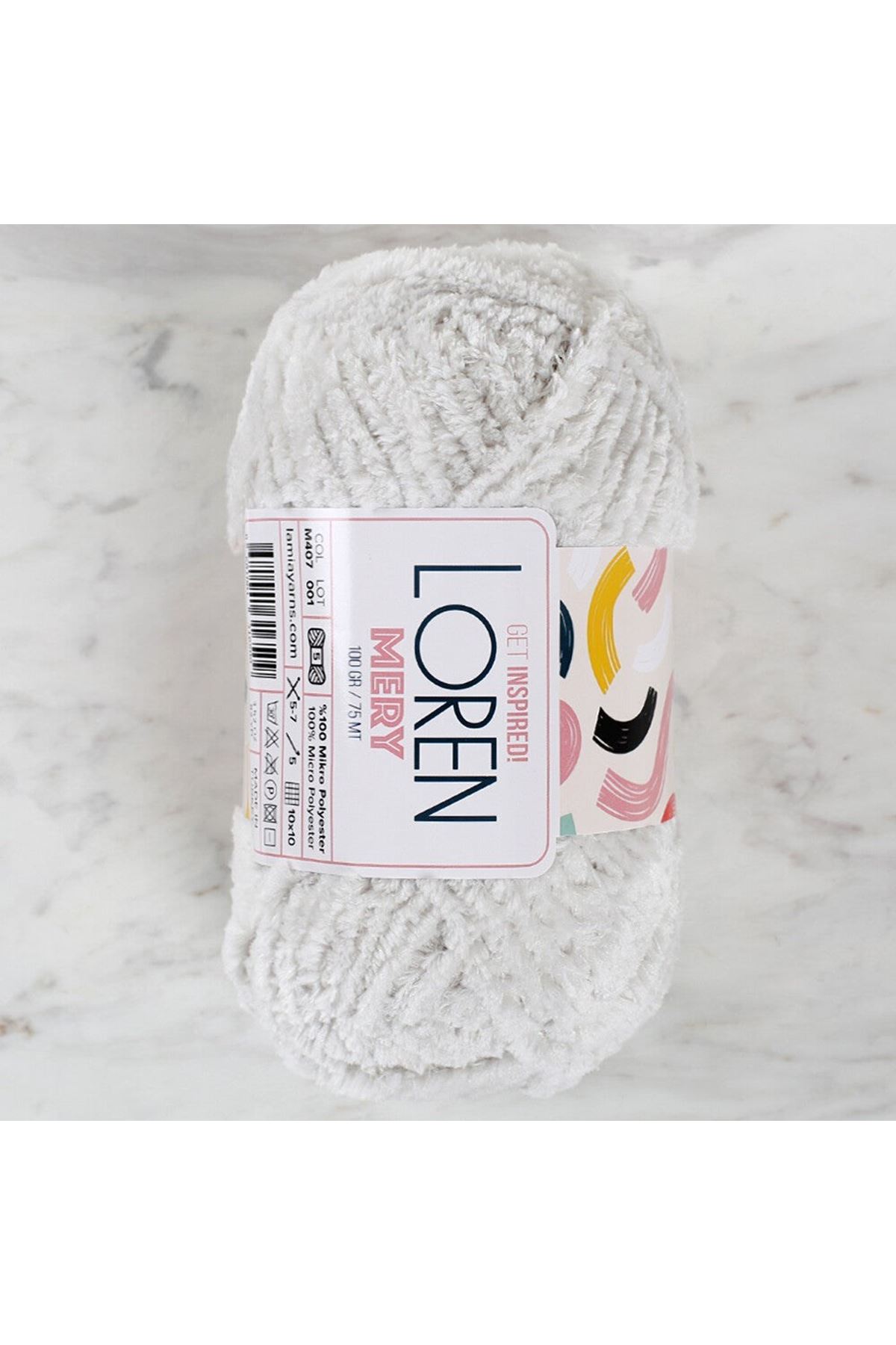 Loren Mery Gri El Örgü İpi - M407 - 34314