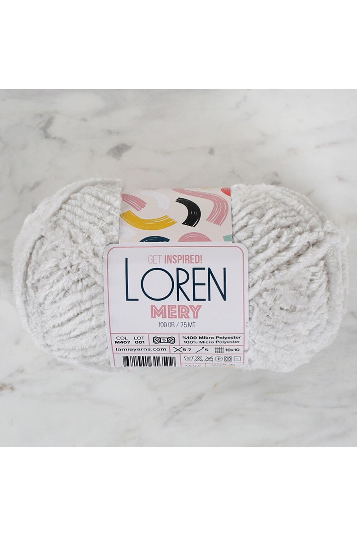 Loren Mery Gri El Örgü İpi - M407 - 34314