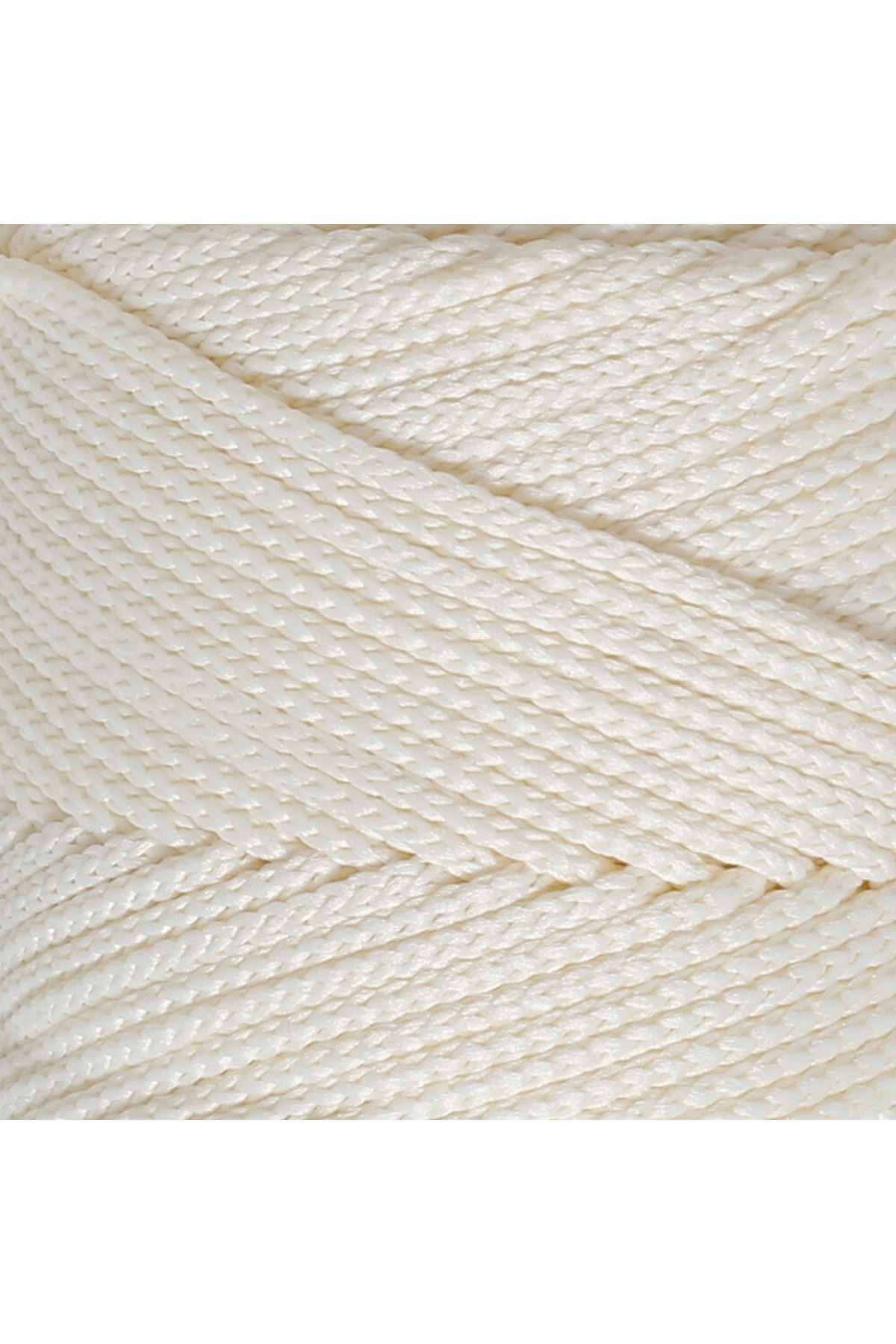 Loren Polyester Soft Macrame Krem El Örgü İpi - LM003 - 34427
