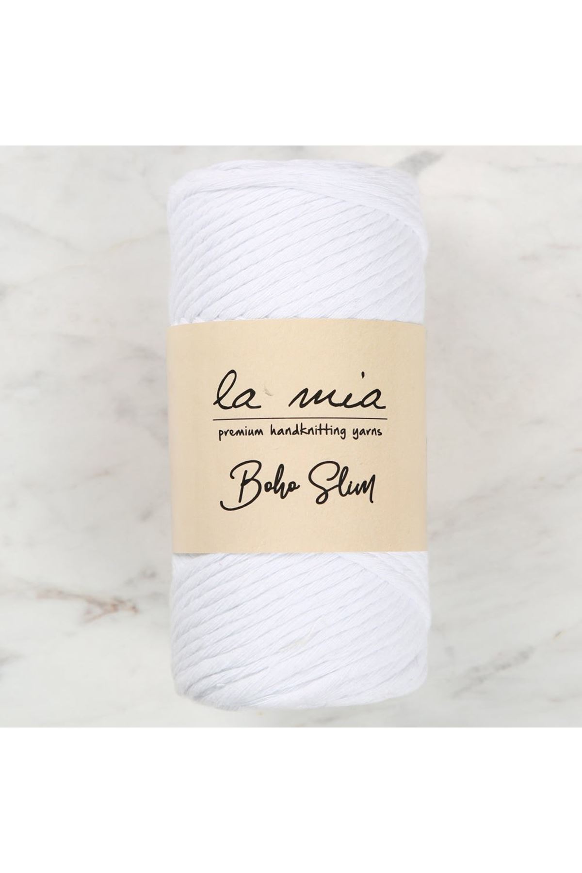 La Mia Boho Slim Beyaz El Örgü İpi - L001 - 34425