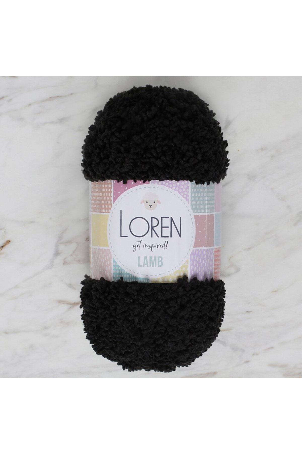 Loren Lamb Siyah El Örgü İpi - R004 - 34423