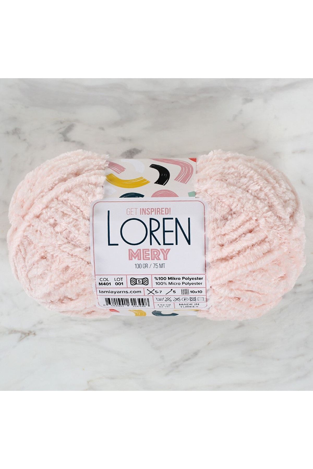 Loren Mery Pudra Pembesi El Örgü İpi - M401 - 34309