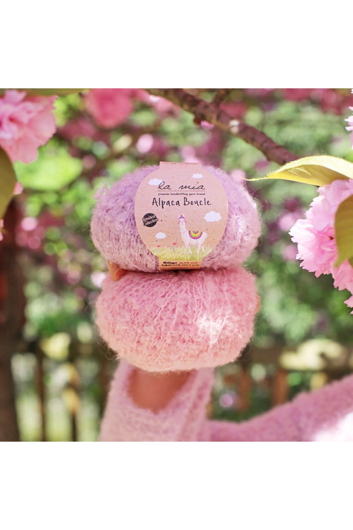 La Mia Alpaca Boucle 50 Gr Mavi El Örgü İpi - L339 - 34390