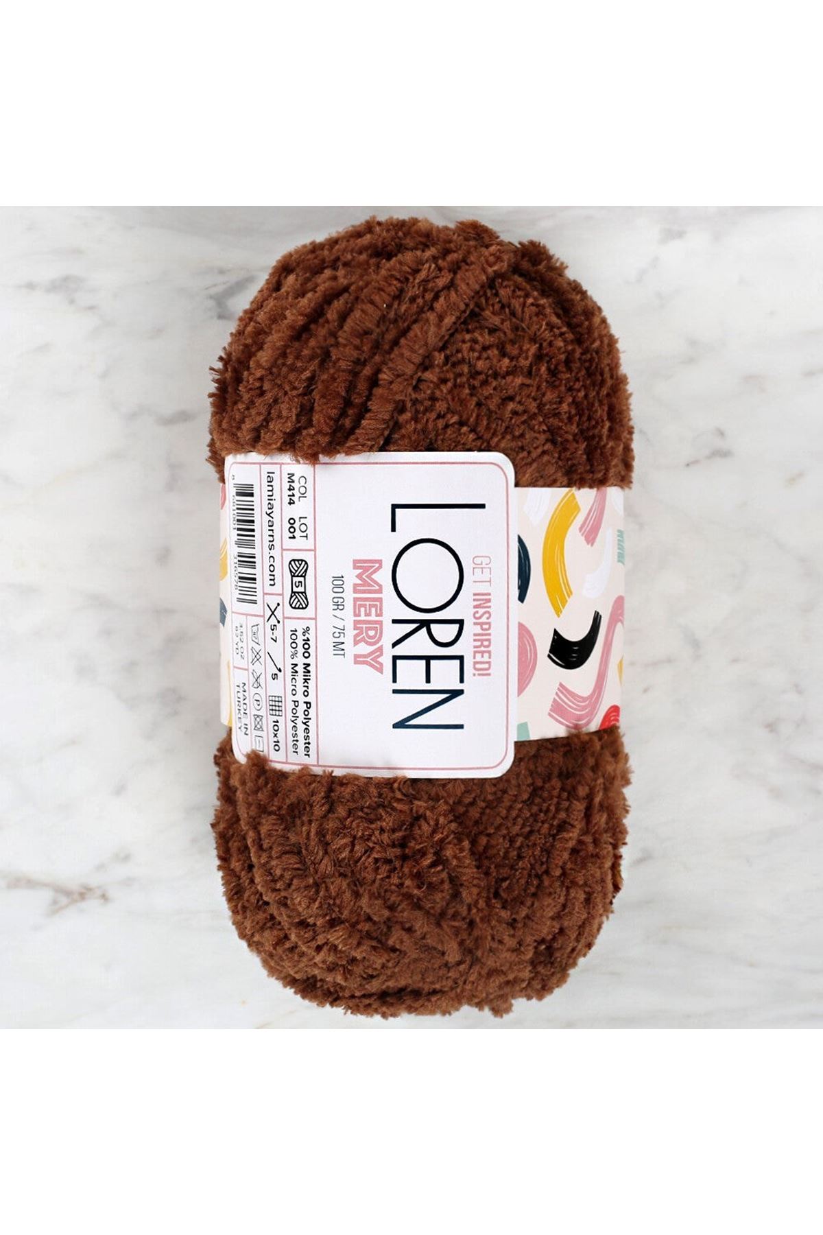 Loren Mery Kahverengi El Örgü İpi - M414 - 34320