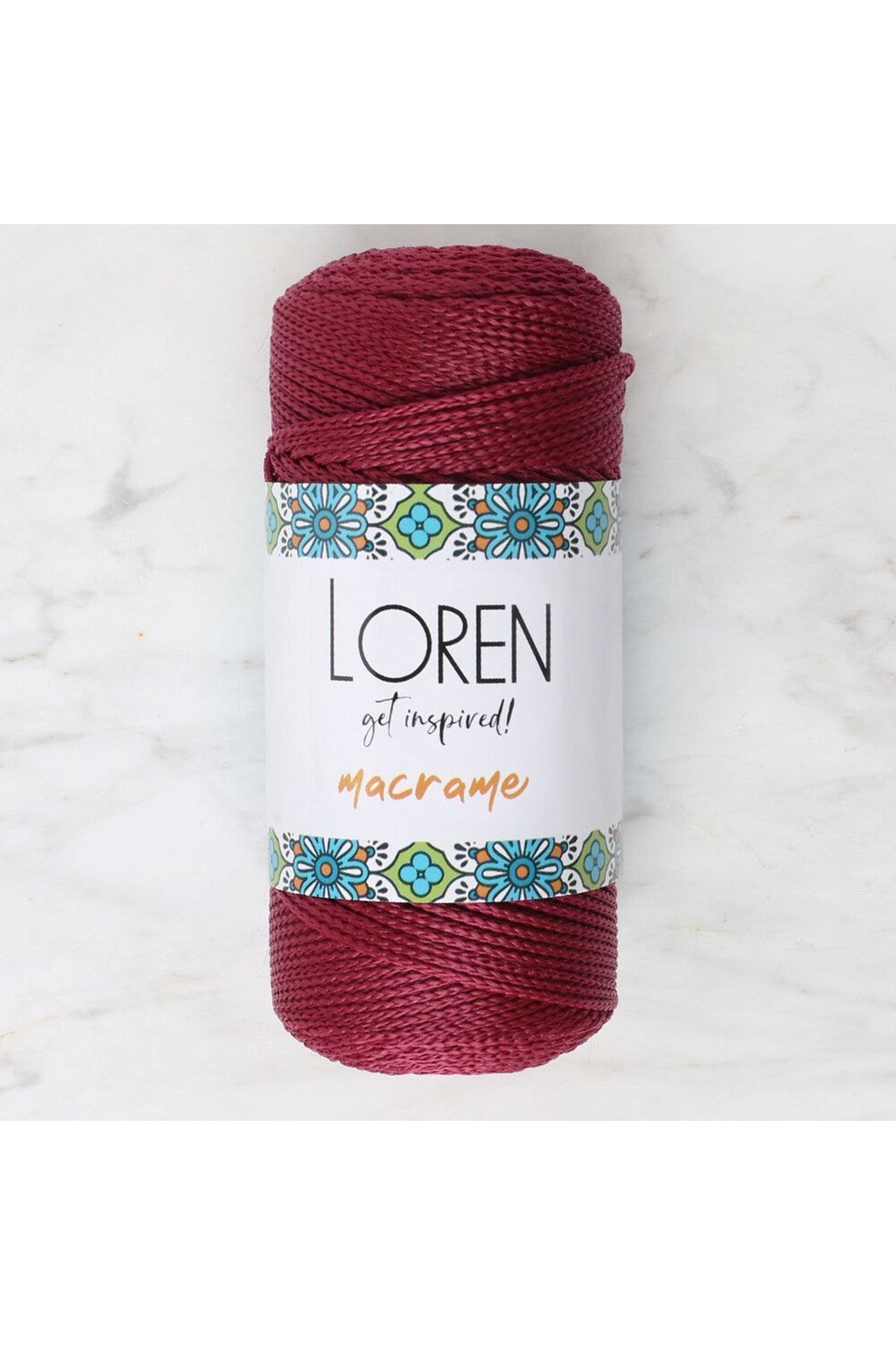 Loren Macrame Bordo El Örgü İpi - RM 0113 - 34344