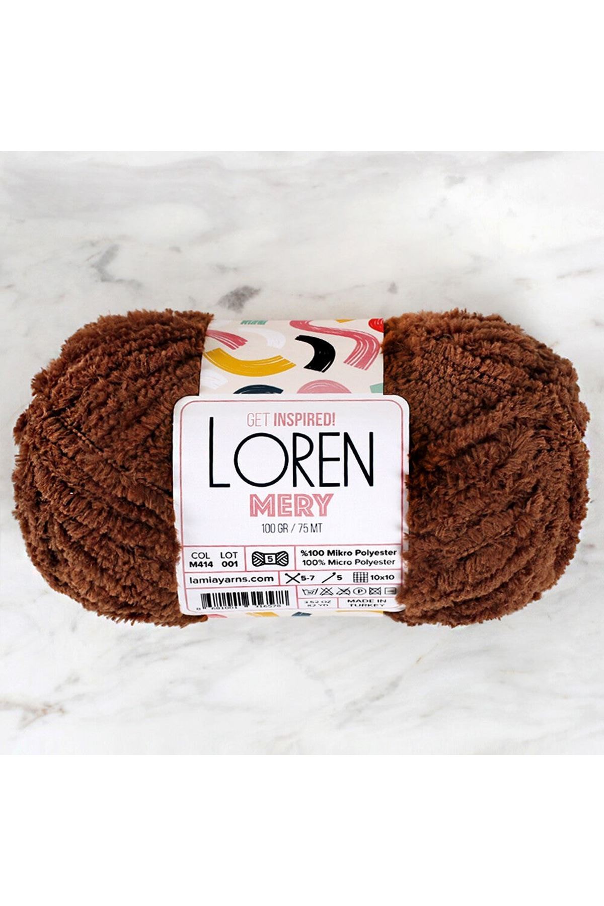 Loren Mery Kahverengi El Örgü İpi - M414 - 34320