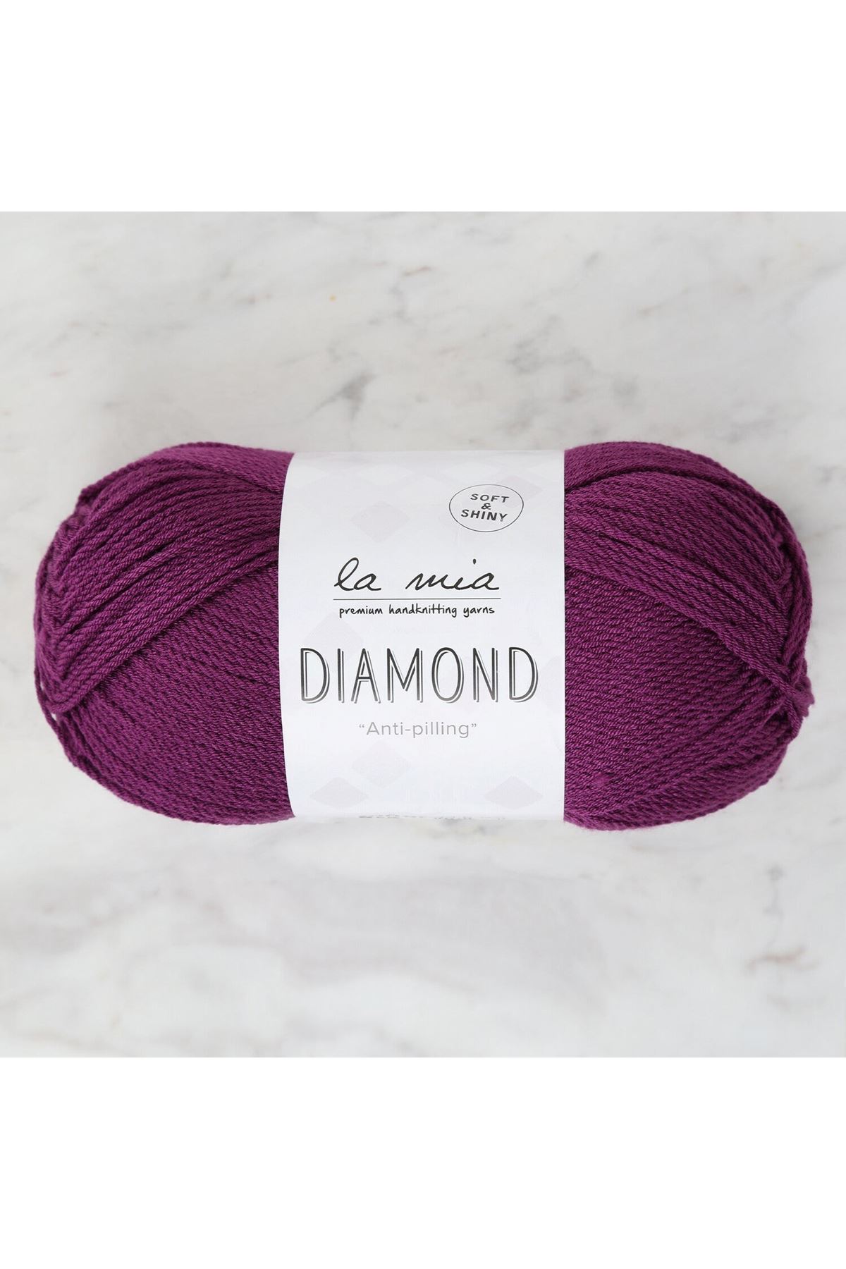 La Mia Diamond Koyu Mor El Örgü İpi - L019 - 34261