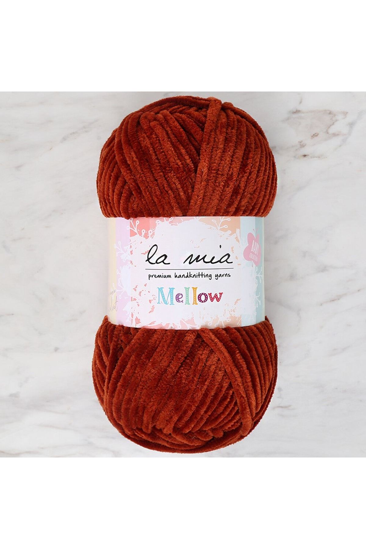 La Mia Mellow Kızıl Kahve El Örgü İpi - 934 - 34171