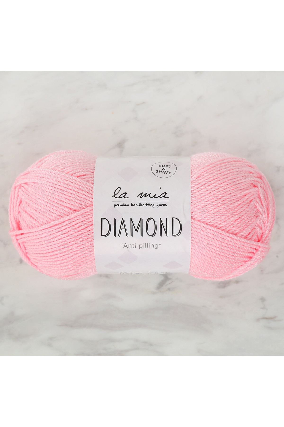 La Mia Diamond Pembe El Örgü İpi - L046 - 34257