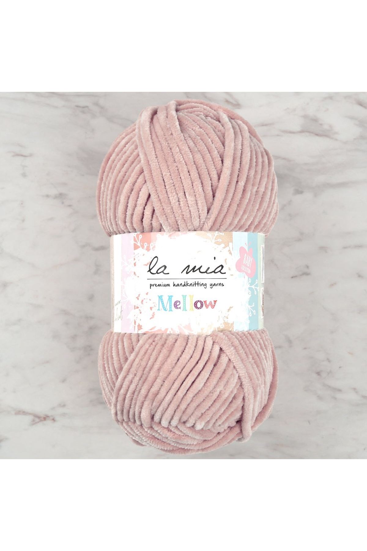 La Mia Mellow Pudra Pembe El Örgü İpi - 924 - 34168