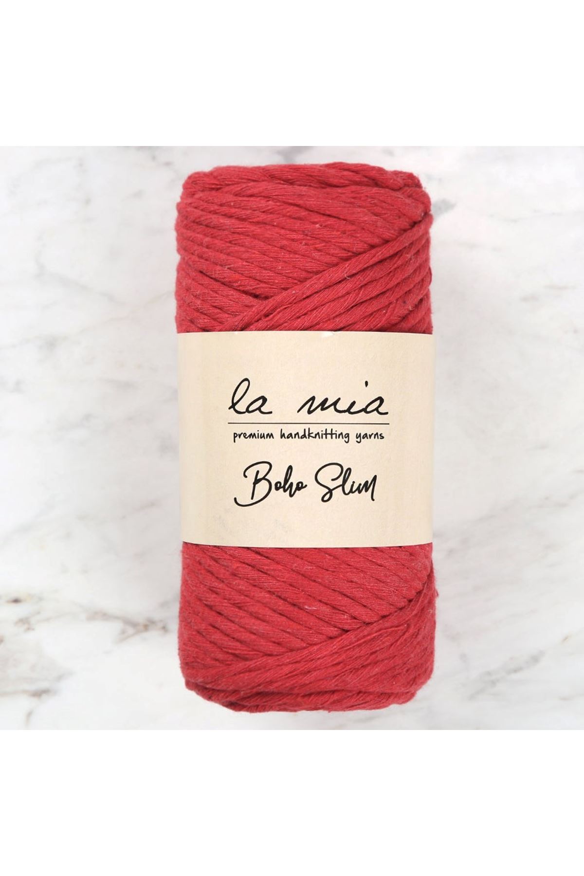 La Mia Boho Slim Kırmızı El Örgü İpi -L033 - 34197