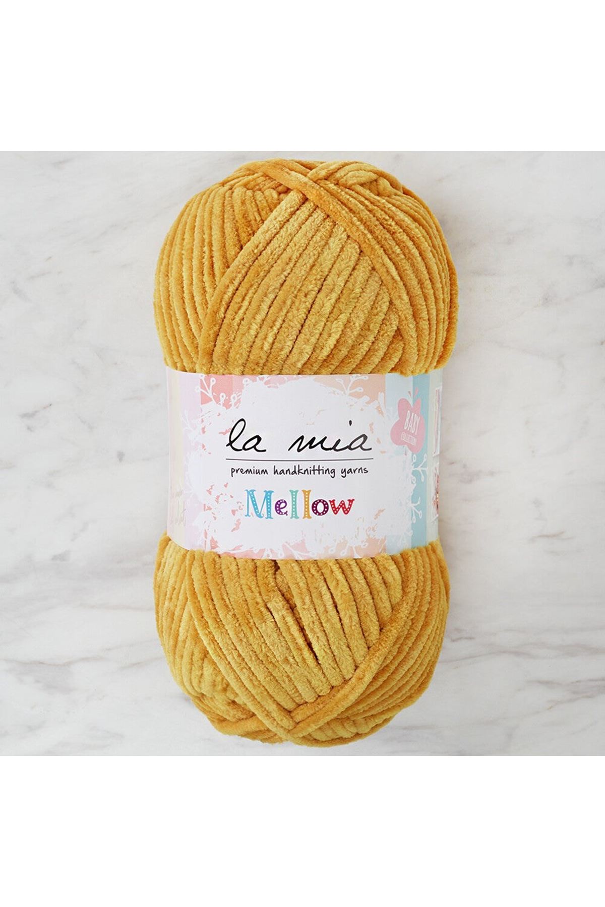 La Mia Mellow Koyu Sarı El Örgü İpi - 916 - 34162