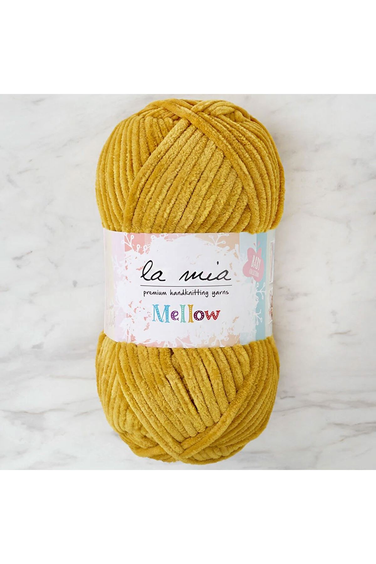 La Mia Mellow Koyu Sarı El Örgü İpi - 916 - 34162