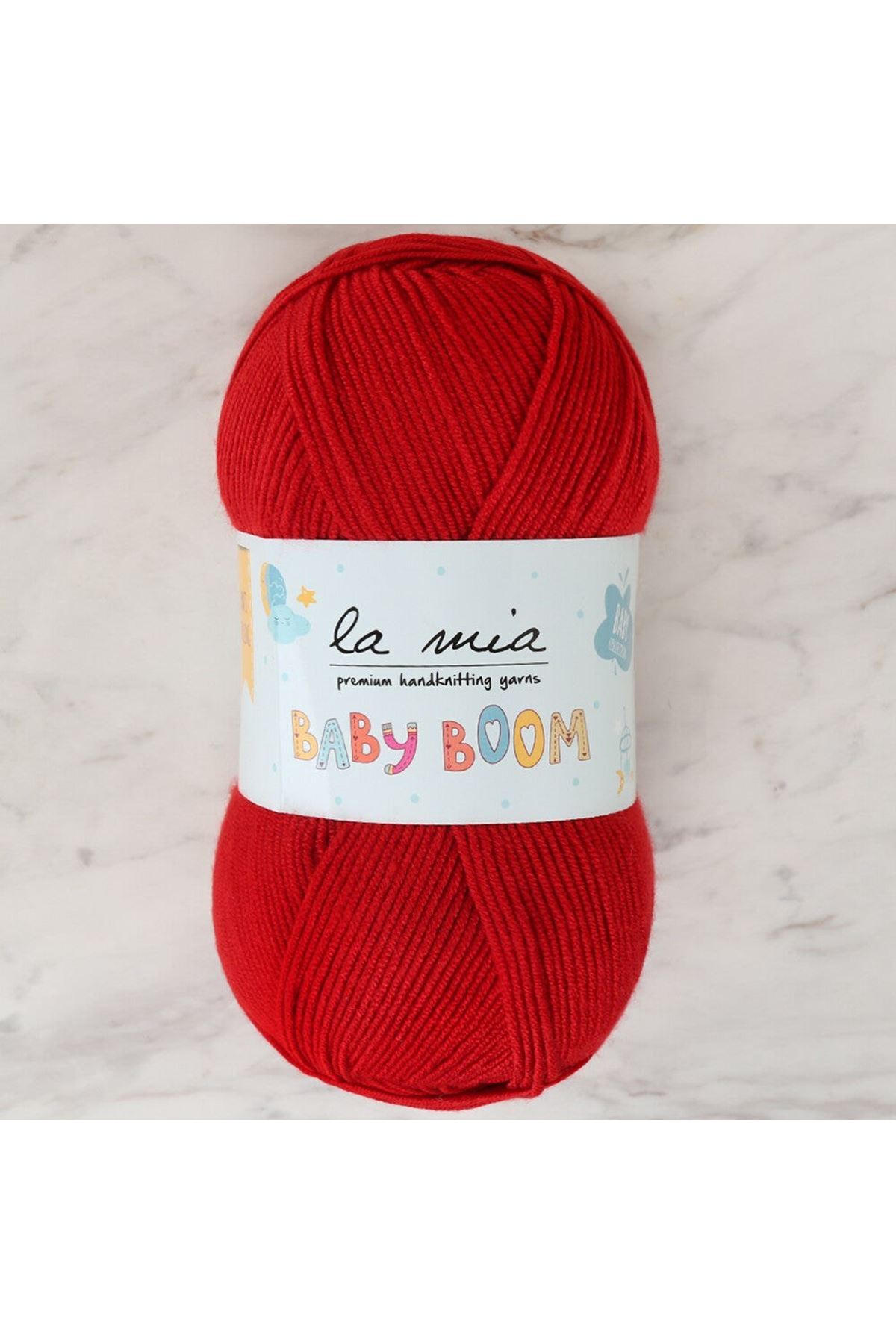 La Mia Baby Boom Koyu Kırmızı El Örgü İpi - 136 - 34266