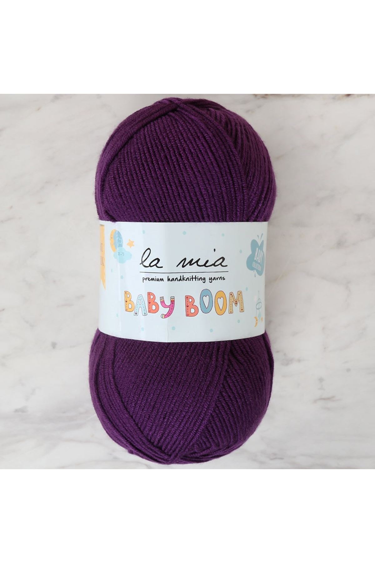 La Mia Baby Boom Patlıcan Moru El Örgü İpi - 60 - 34265