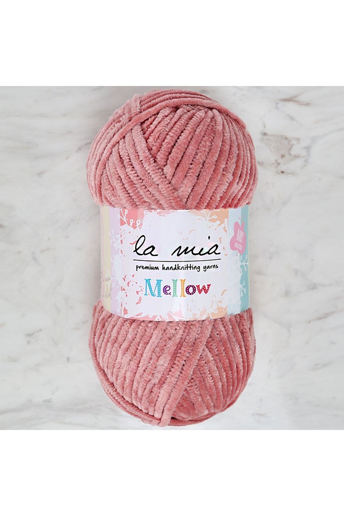 La Mia Mellow Pudra Pembe El Örgü İpi - 939 - 34175