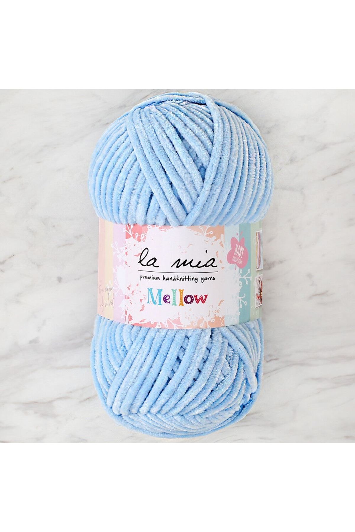 La Mia Mellow Bebe Mavi El Örgü İpi - 907 - 34156
