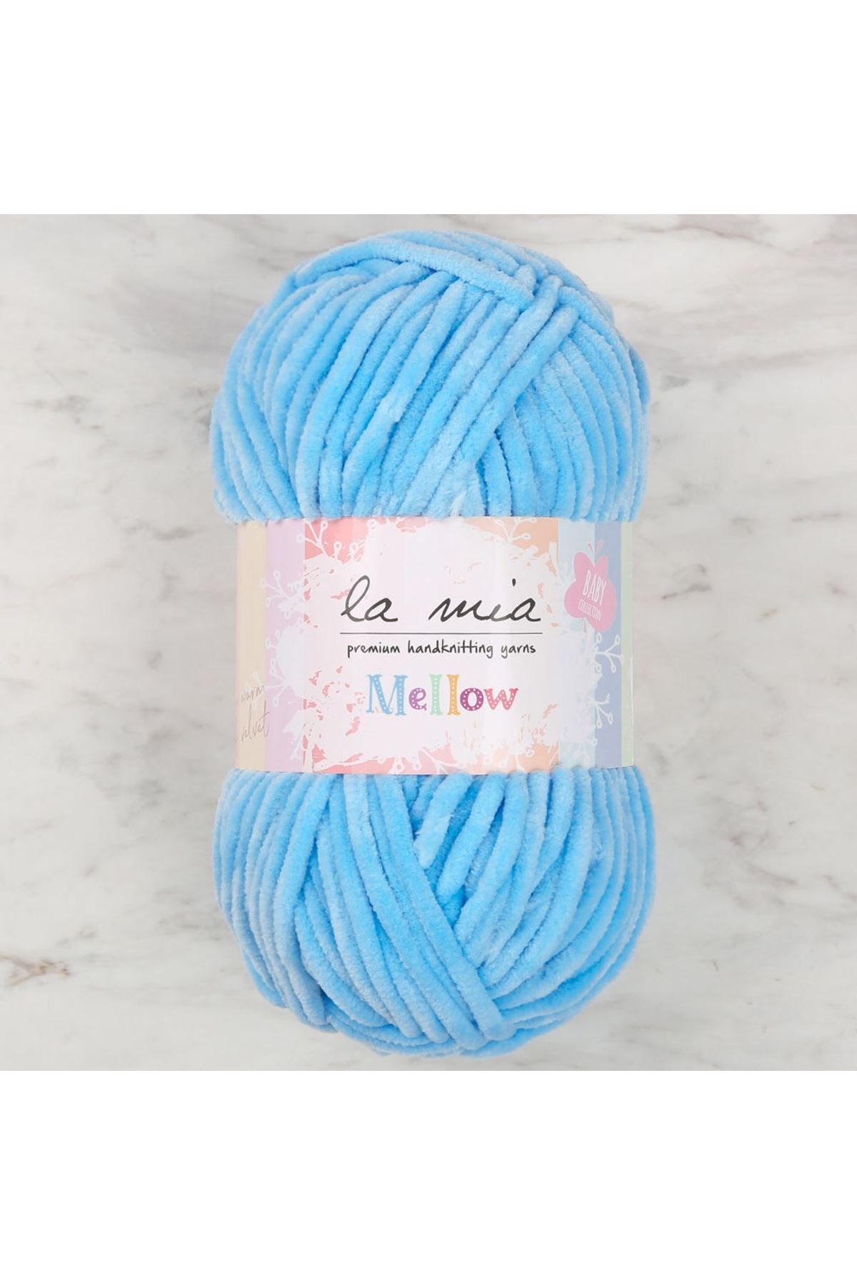 La Mia Mellow Bebe Mavi El Örgü İpi - 907 - 34156