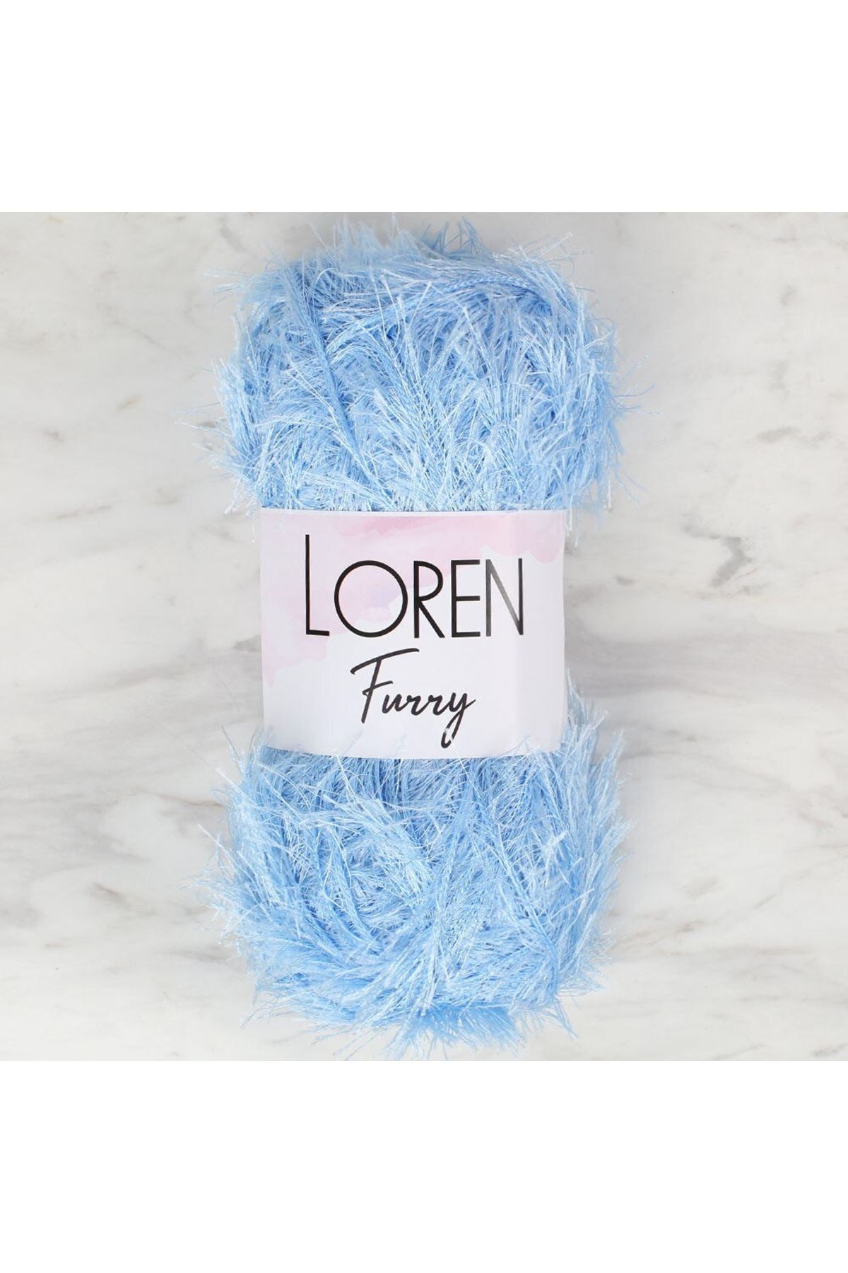 Loren Furry Bebe Mavisi El Örgü İpi - RF007 - 34046