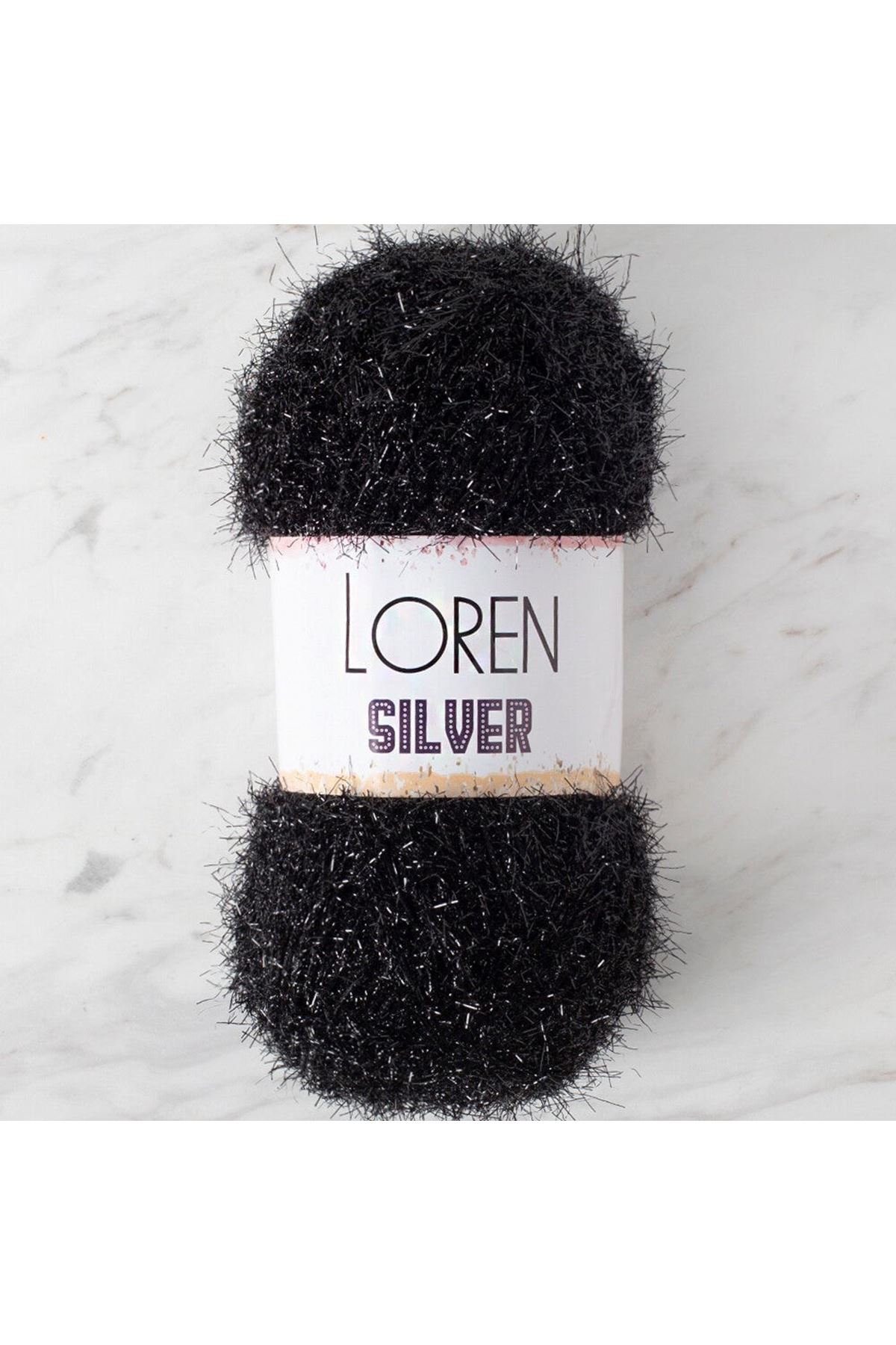 LOREN SILVER SİYAH EL ÖRGÜ İPİ - RS1001 - 34093