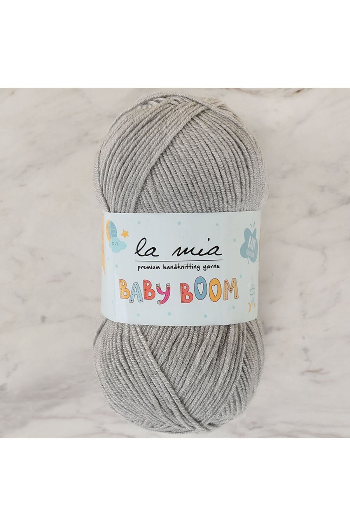La Mia Baby Boom Gri El Örgü İpi - 1000 - 34117