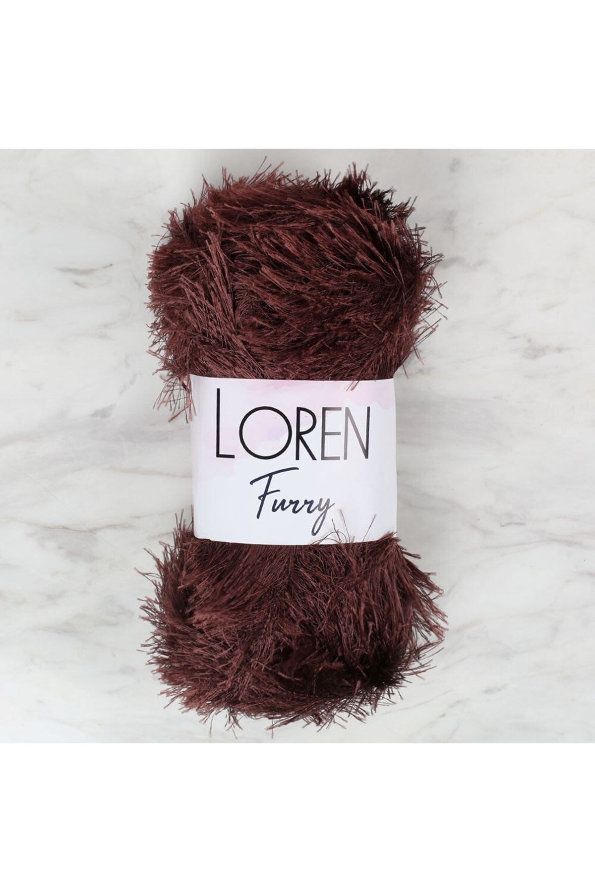 Loren Furry Kahverengi El Örgü İpi - RF093 - 34064