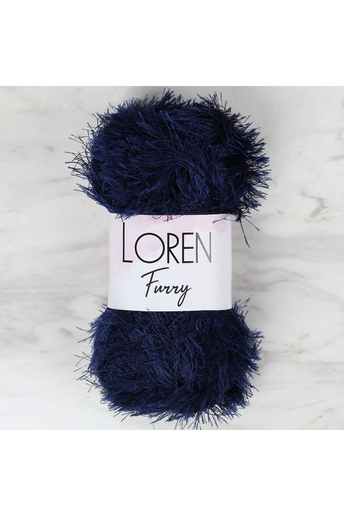 Loren Furry Lacivert El Örgü İpi - RF005 - 34044