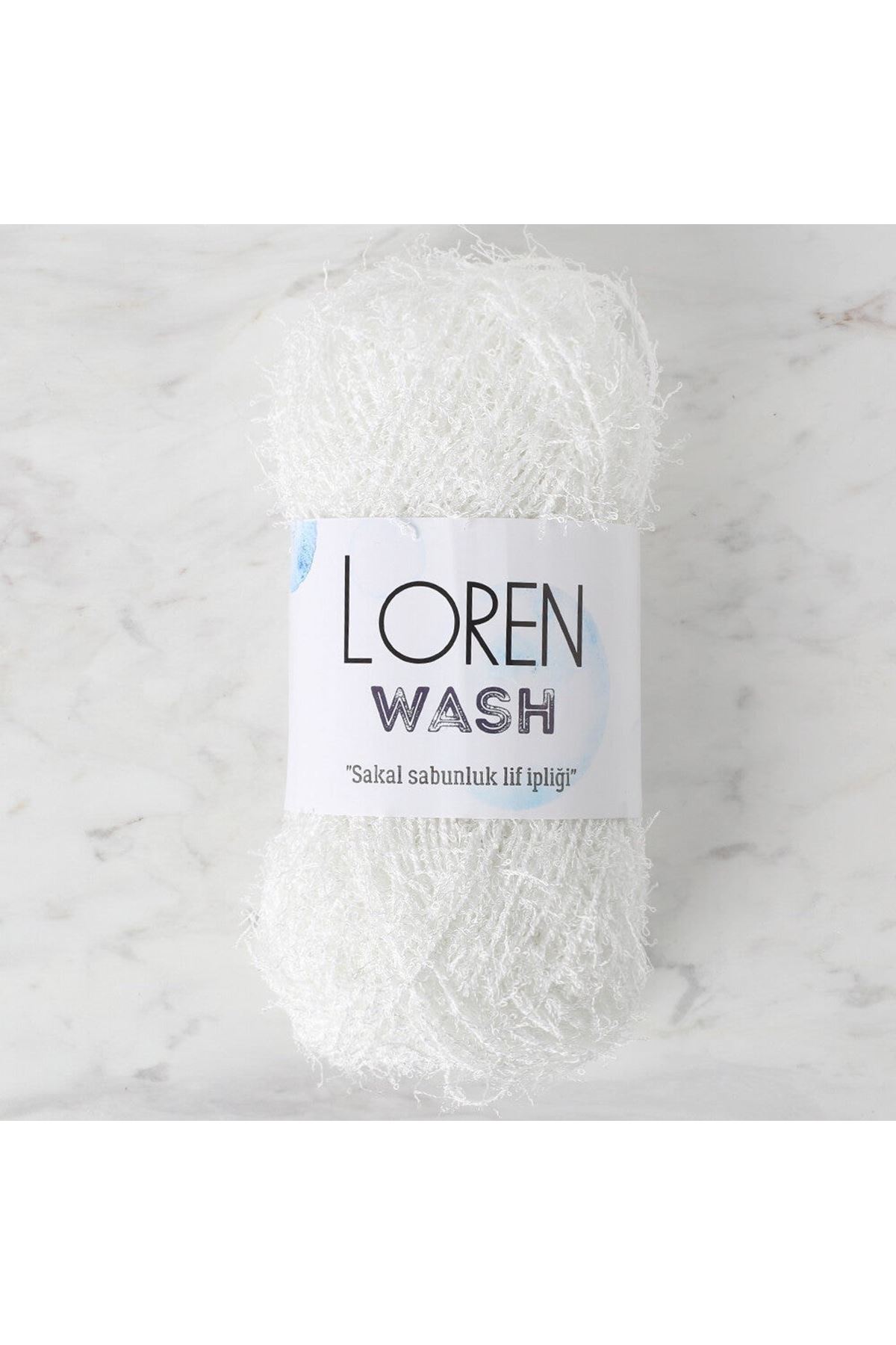 Loren Wash Beyaz El Örgü İpi - R150 - 34040