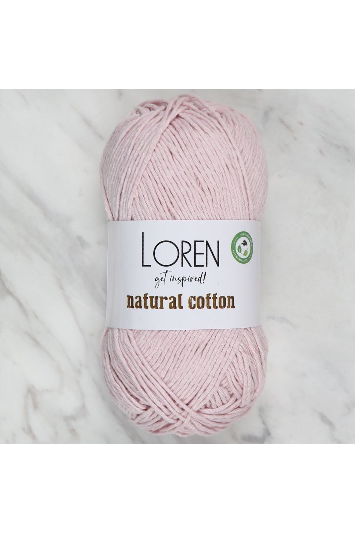 Loren Natural Cotton Pembe El Örgü İpi - R094 - 33910