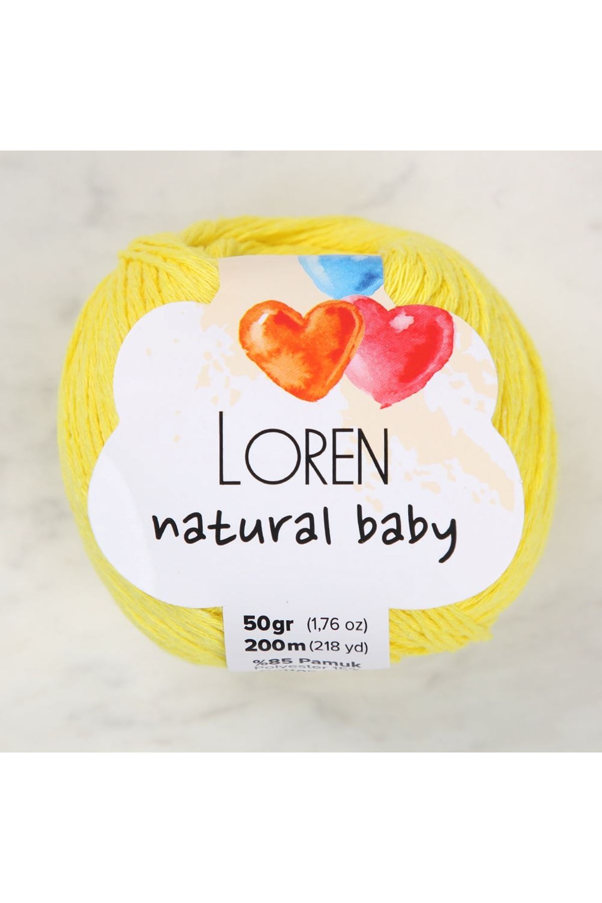 Loren Natural Baby Sarı El Örgü İpi - R086 - 33942