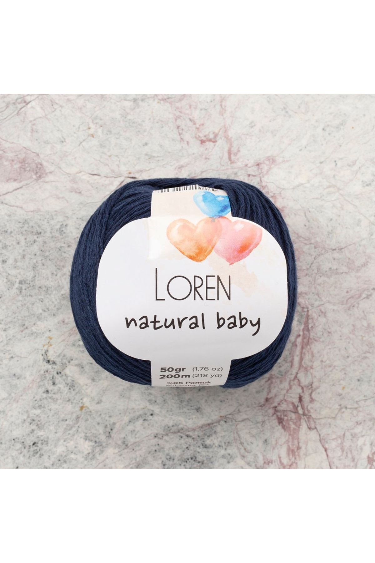 Loren Natural Baby Lacivert El Örgü İpi - R005 - 33940