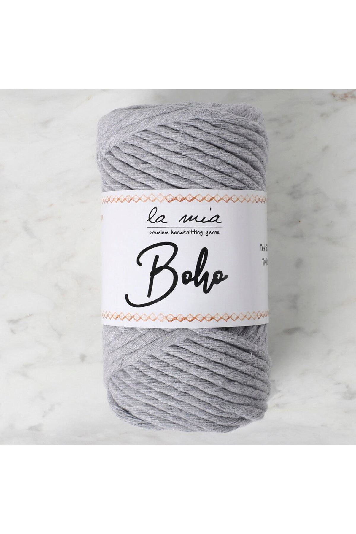 La Mia Boho Gri Büküm Makrome İpi - L031 - 33986