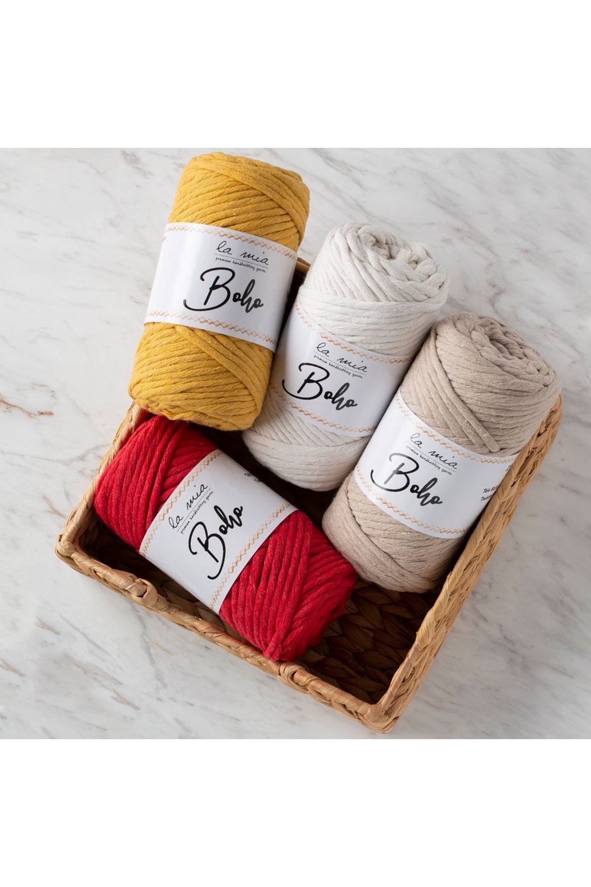 La Mia Boho Açık Bej Büküm Makrome İpi - L049 - 33984