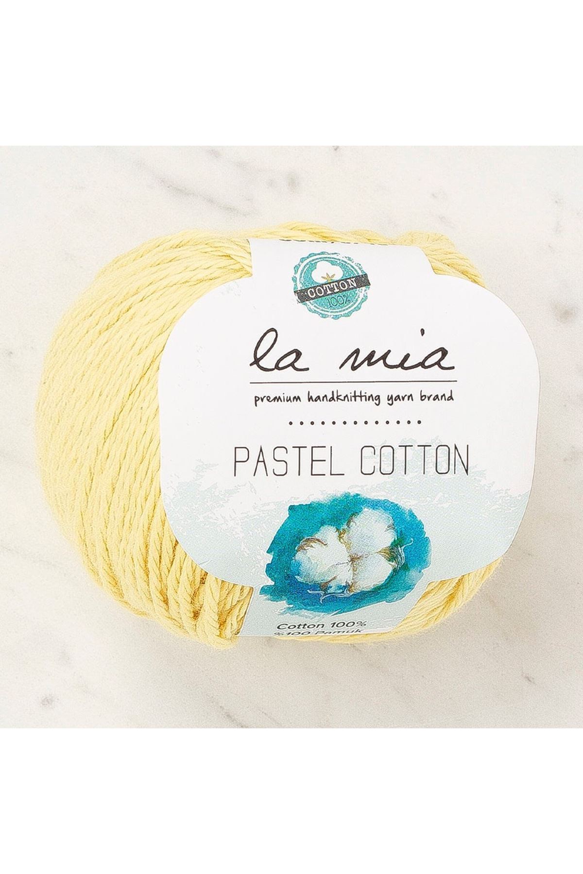 La Mia Pastel Cotton Sarı El Örgü İpi - L183 - 33959