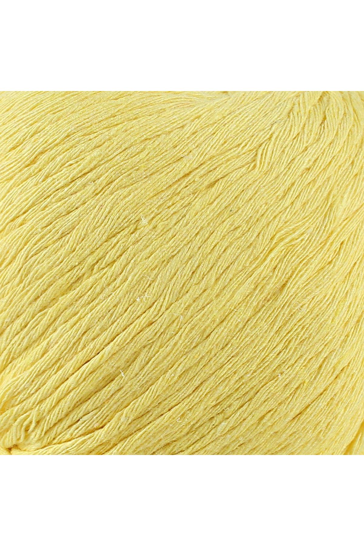 Loren Natural Cotton Pastel Sarı El Örgü İpi - R086 - 33915