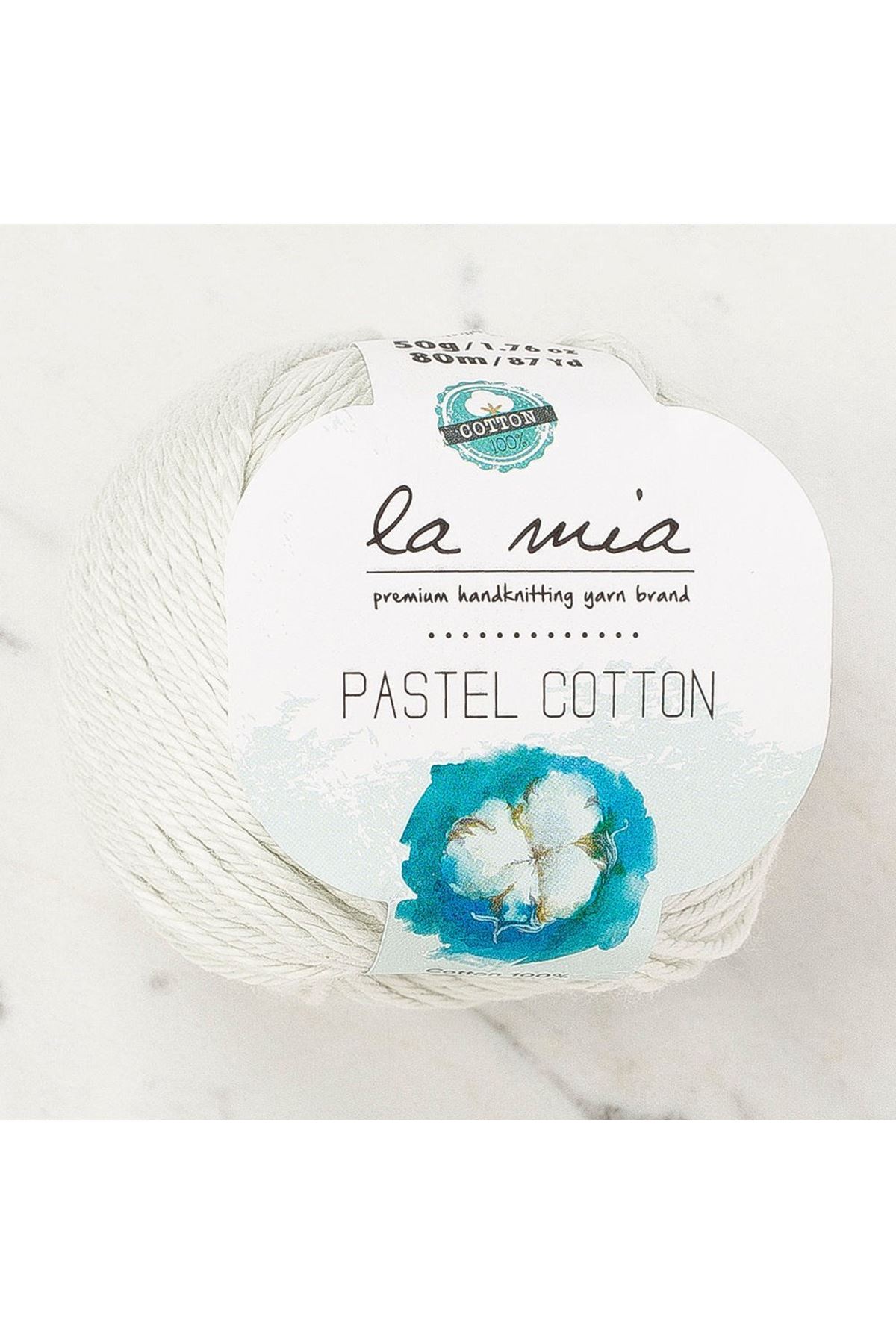 La Mia Pastel Cotton Uçuk Yeşil El Örgü İpi - L176 - 33953