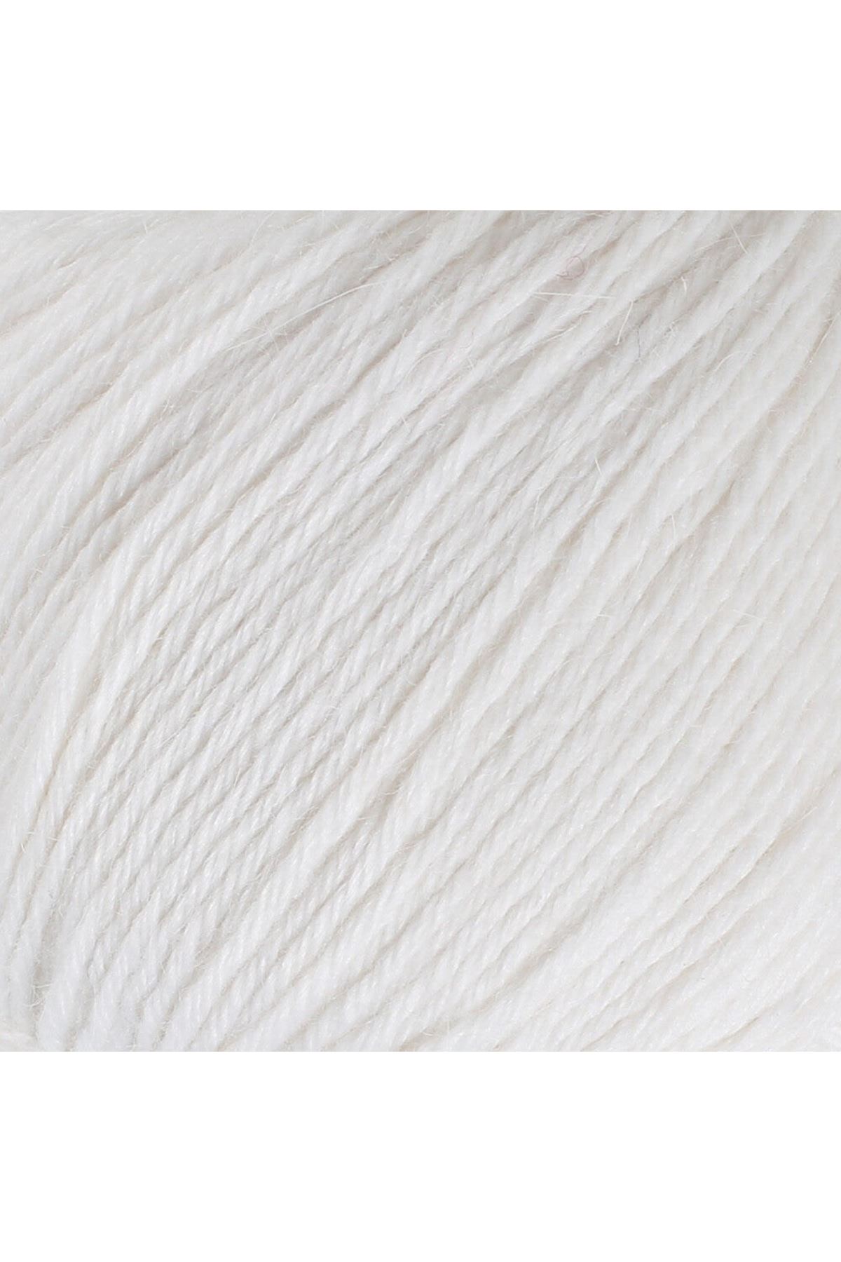 La Mia Angora 50gr Beyaz El Örgü İpi - L001 - 33804