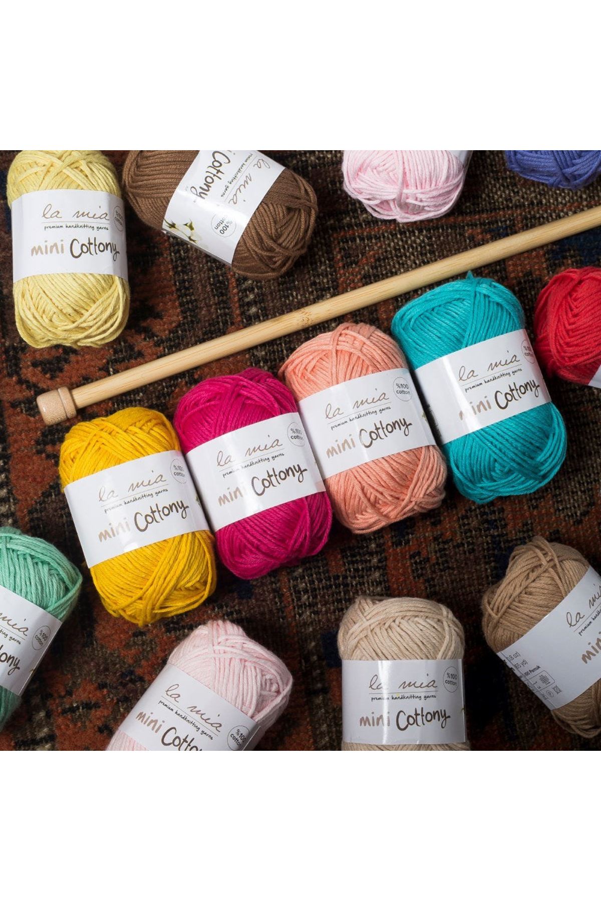 La Mia Mini Cottony 20li Paket 25g Renkli El Örgü İpi - 33845