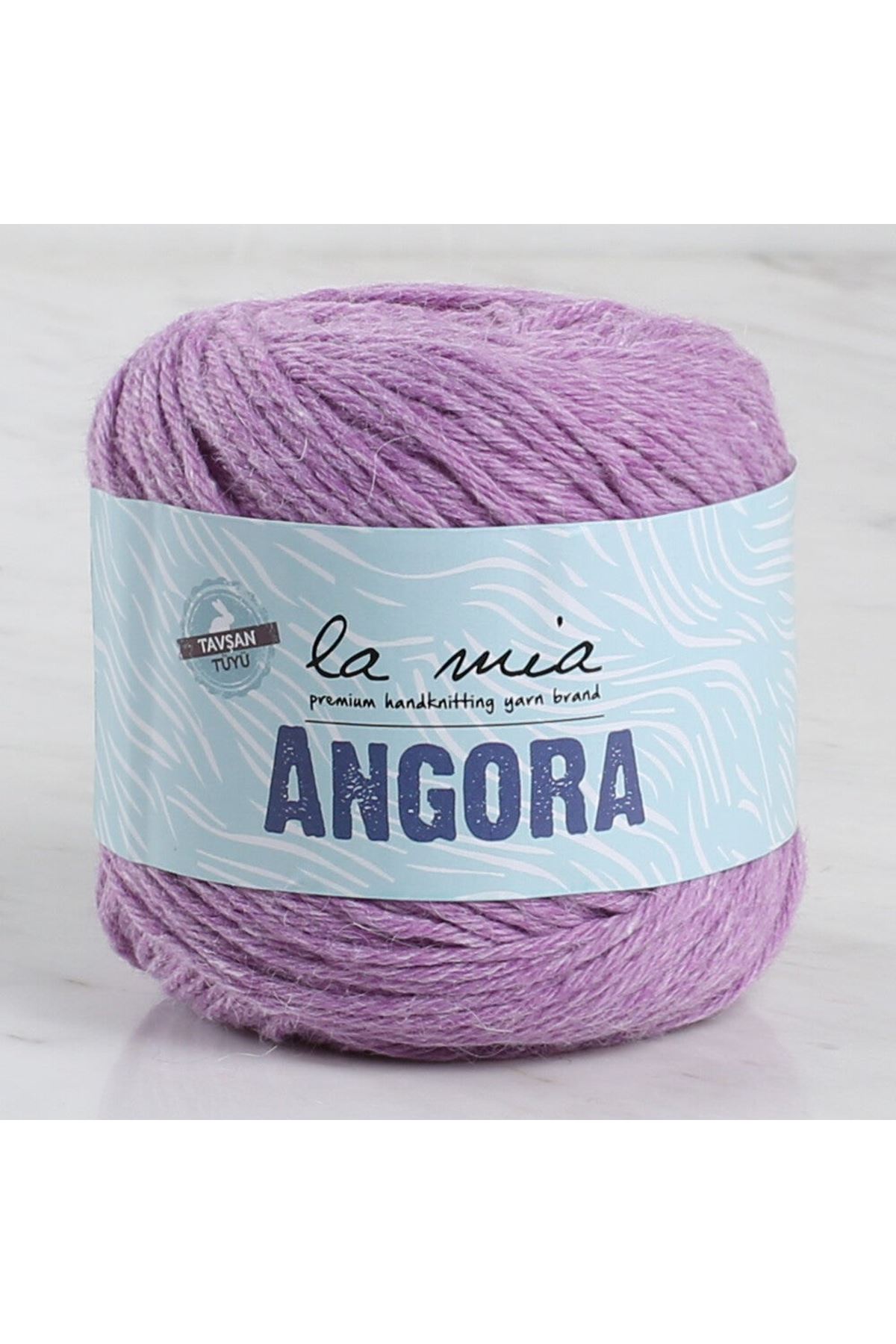 La Mia Angora 50gr Mor El Örgü İpi - L127 - 33801