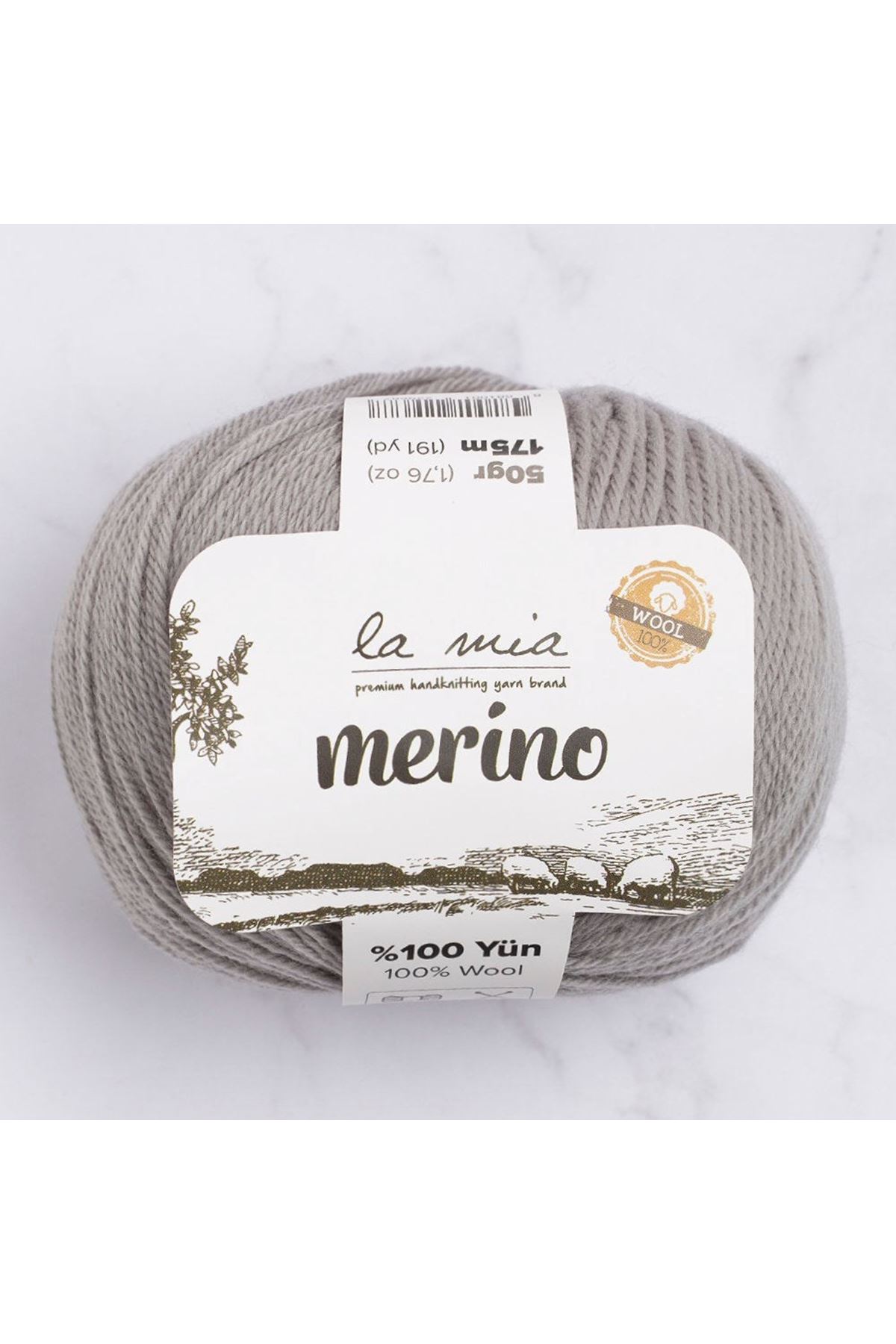 La Mia Merino Gri El Örgü İpi - L031 - 33781