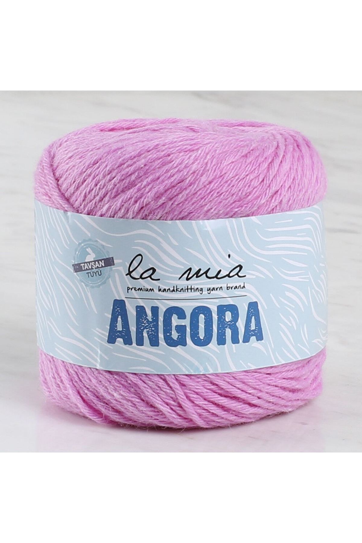 La Mia Angora 50gr Pembe El Örgü İpi - L107 - 33800